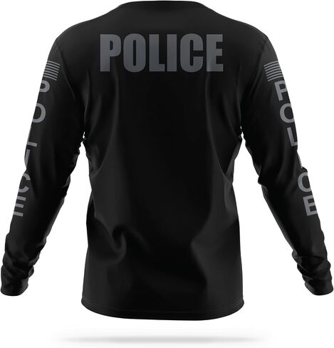 Police Performance Long Sleeve - USA Patriotic Shirt - Durable Breathable Moisture Wicking Law Enforcement in Saudi Arabia