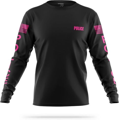 Police Performance Long Sleeve - USA Patriotic Shirt - Durable Breathable Moisture Wicking Law Enforcement in Saudi Arabia