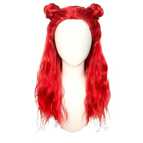 شعر مستعار أصفر طويل مموج بطول 28 بوصة/70 سم مع غرة للنساء، شعر مستعار أصفر مع تاج للشعر الاصطناعي الأنيمي لحفلات الهالوين التنكرية مع قبعة شعر مستعار in Kuwait