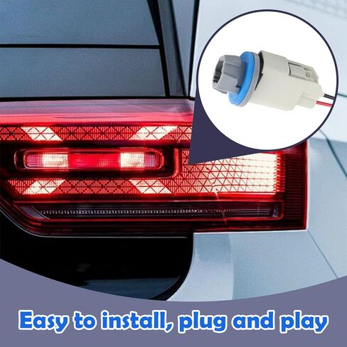 2PCS Rear License Plate Light Socket with Harness & 4PCS Sleeves,License Plate Lights Socket Replacement Part Number WPT-1204 Compatible with Lincoln Ford,Practical Car Sockets in Saudi Arabia