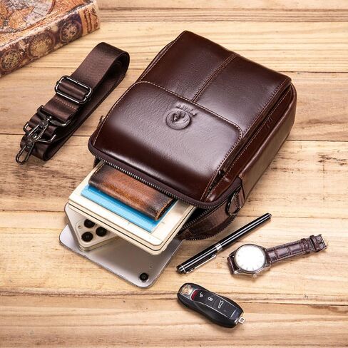 RAINBOW HORSE Men's Vintage Genuine Leather - Organized,Classcial & Functional Crossbody Bag for Daily Carry in Saudi Arabia