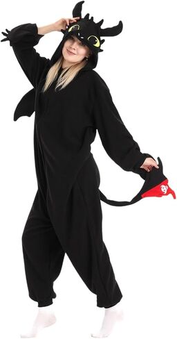 Unisex Adult Onesie Dragon Animal Pajamas,Halloween Cosplay Costumes,Cartoon Costumes Party Wear in Kuwait