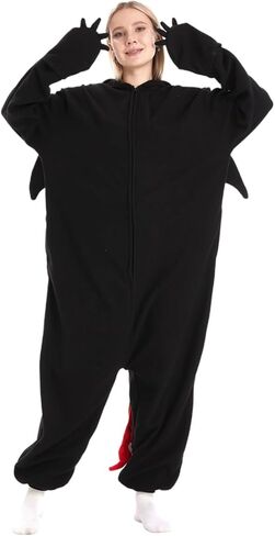 Unisex Adult Onesie Dragon Animal Pajamas,Halloween Cosplay Costumes,Cartoon Costumes Party Wear in Kuwait