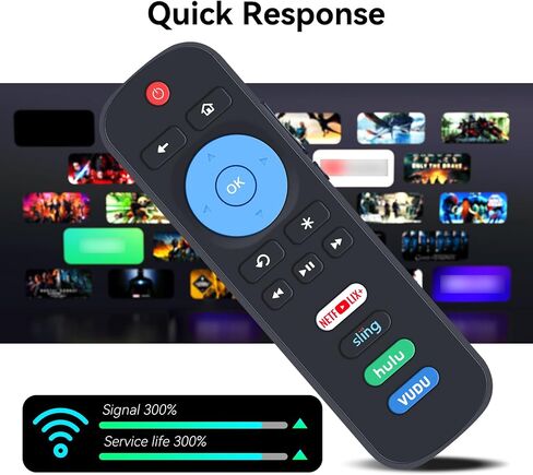 21001-00071 جهاز تحكم عن بعد بديل مناسب لتلفزيون TCL Roku 32S327 / 50S435 / 55S435 / 65S435 / 32S335 / 43S433 43S435 مع زر اختصارات Netflix وDisney+ وApple TV وHBOMax in Kuwait