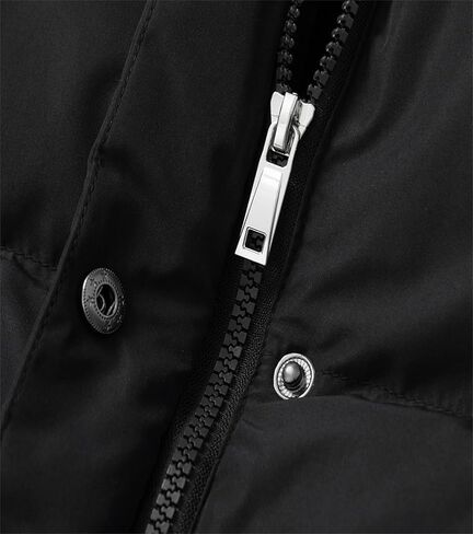 معطف شتوي منتفخ سميك للسيدات من KVE سترة ثلجية دافئة مع غطاء رأس قابل للإزالة من الفرو الصناعي in Kuwait