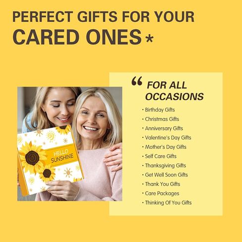 Get Well Soon Gift Baskets for Women, 9pcs Care Package for Women, After Surgery Recovery Gifts for Women, Feel Better Gifts Thinking Of You Gifts - Sending You Sunshine Box for Sick Friend in Saudi Arabia