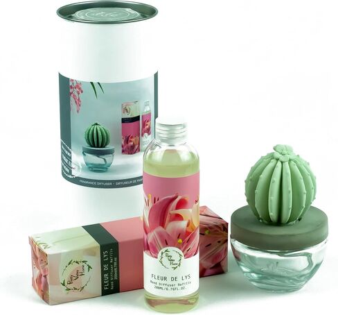 Barrel Cactus Ceramic Fragrance Diffuser Combo 200ml Velvet Petunia in Saudi Arabia