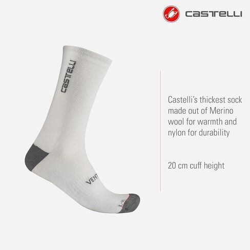CASTELLI Men’s Venti Soft Merino Sock, Cycling Accessory with Maximum Warmth & Comfort for Cold-Weather Road Cycling in Saudi Arabia
