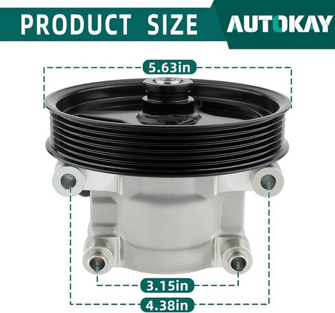 مضخة توجيه كهربائية من AUTOKAY N7120122A1 مع بكرة تناسب Ford Expedition 2003-2006 Ford F-150 Lobo 2004-2008 لسيارة Lincoln Mark LT 2006-2008 Navigator 2003-2006 RE# 2L7Z3A674CARM 20-312P1 20312P1 in Saudi Arabia