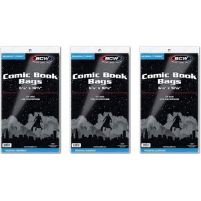 BCW Current/Modern Comic Bags - 400 ct | Acid-Free Modern Comic Bags for Current Issues | Exterior 6 7/8 x 10 1/2 inches | Crystal Clear Protection for Your Comic Collection in Saudi Arabia