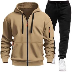 Men's Tracksuits 2 Piece Sets Fall Winter Zip Hoodies Jogging Sweatshirts and Joggers Casual Athletic Sportwear 2025 in Kuwait