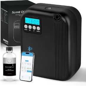 Hotel Scent Diffuser, House Scent Machine, 10000 Sq.Ft of Coverage, 200ml Large Capacity Aromatherapy Machine, Scent Diffusers for Home Large Room, Office Waterless Essential Oil Diffuser, Black in Kuwait