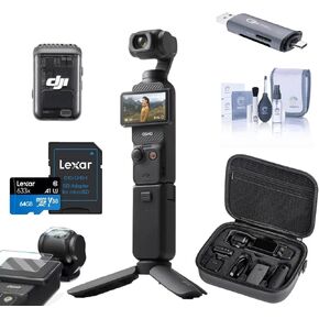 DJI Osmo Pocket 3 Gimbal Camera Creator Combo, Bundle with 64GB Memory Card, Card Reader in Kuwait