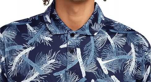 Nike Tour Dri-FIT Pine Print Stretch Golf Polo Classic Fit (US, Alpha, XX-Large, Regular, Regular, Aegean Storm/White) in Saudi Arabia