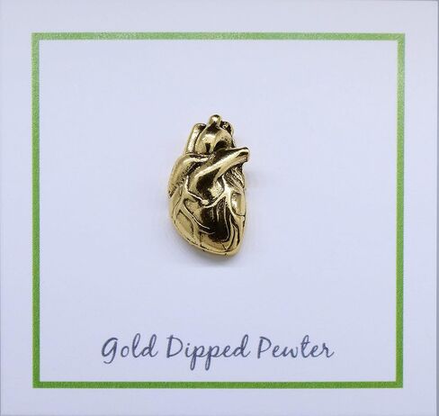 Jim Clift Design Human Heart Gold Lapel Pin in Kuwait