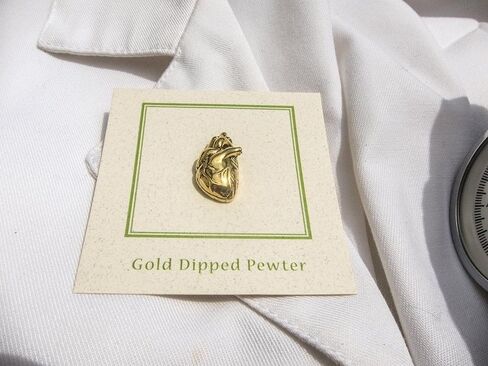 Jim Clift Design Human Heart Gold Lapel Pin in Kuwait