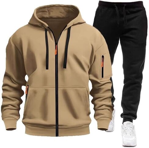 Men's Tracksuits 2 Piece Sets Fall Winter Zip Hoodies Jogging Sweatshirts and Joggers Casual Athletic Sportwear 2025 in Saudi Arabia