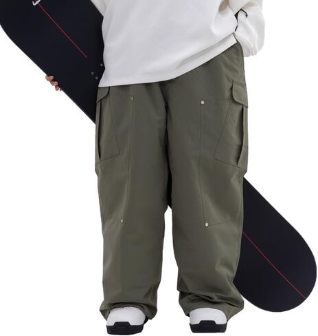 SNOWVERB إمرأة رجل سوبر فضفاض 15K مقاوم للماء على الجليد بناطيل تزلج ملابس العمل فضفاضة تناسب الثلوج السراويل للرياضات الشتوية in Kuwait