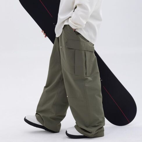 SNOWVERB إمرأة رجل سوبر فضفاض 15K مقاوم للماء على الجليد بناطيل تزلج ملابس العمل فضفاضة تناسب الثلوج السراويل للرياضات الشتوية in Kuwait