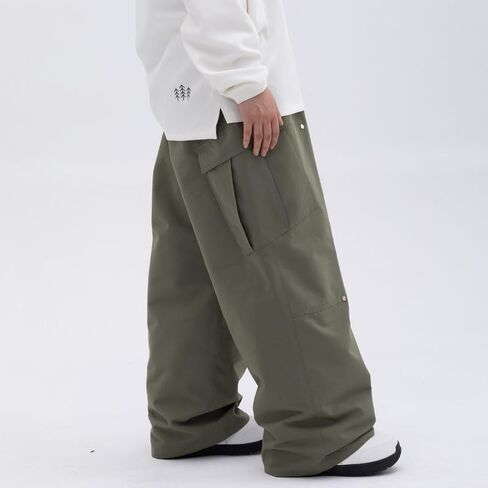 SNOWVERB إمرأة رجل سوبر فضفاض 15K مقاوم للماء على الجليد بناطيل تزلج ملابس العمل فضفاضة تناسب الثلوج السراويل للرياضات الشتوية in Kuwait