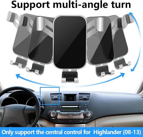 Car Phone Holder for Toyota Highlander 2020 2021 2022 2023 2024 Limited Platinum Auto Interior Accessories Cell Phones Mount Cellphone Mobile Cradle Navigation Bracket (12.3 inch) Screen Stand in Saudi Arabia