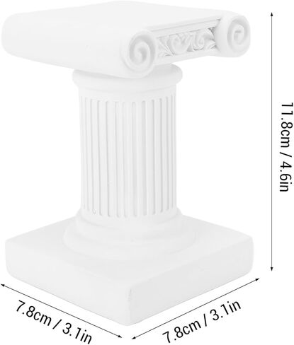 Tall Roman Column with Base, Stand Greek Column Magnesium Oxide Statue Sculpture Pedestal Holder, Mini Pillar Decor Classic Greek Statues (7126D-1101) in Saudi Arabia