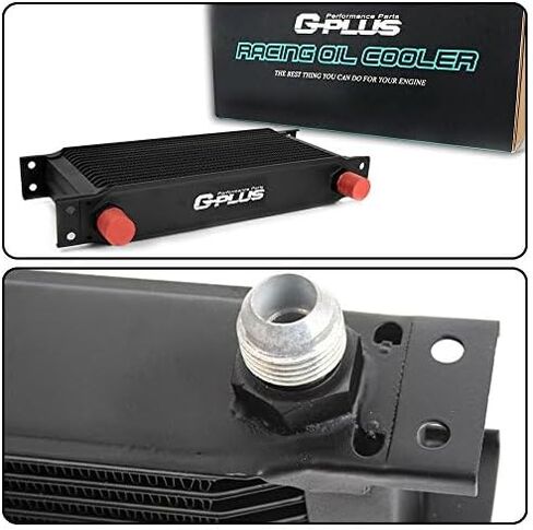 G-PLUS 25 صف AN10 طقم مبرد زيت ناقل الحركة + لوحة ساندويتش مبرد الزيت على الطراز الإنجليزي لاستبدال BILLET LS1 LS2 LS3 LSX VE HSV in Saudi Arabia