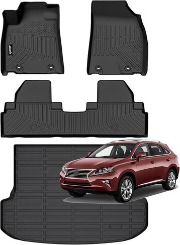 Jenofa-سجادة أرضية السيارة وبطانة الحمولة لسيارة نيسان مورانو 2017.5-2024 بلاتينيوم | س | سي | إس في | إصدار منتصف الليل، سجادات أرضية مناسبة لجميع الأحوال الجوية، بطانات أرضية متينة مقاومة للماء مخصصة لملحقات مورانو باللون الأسود in Kuwait