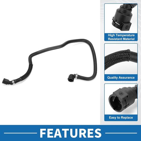 Radiator Hose No.17128602600 Engine Expansion Tank Overflow Pipe for BMW 530e 2018-2020 Rubber Black in Saudi Arabia