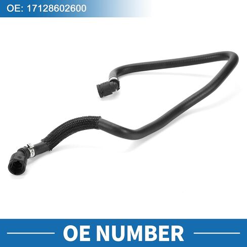 Radiator Hose No.17128602600 Engine Expansion Tank Overflow Pipe for BMW 530e 2018-2020 Rubber Black in Saudi Arabia