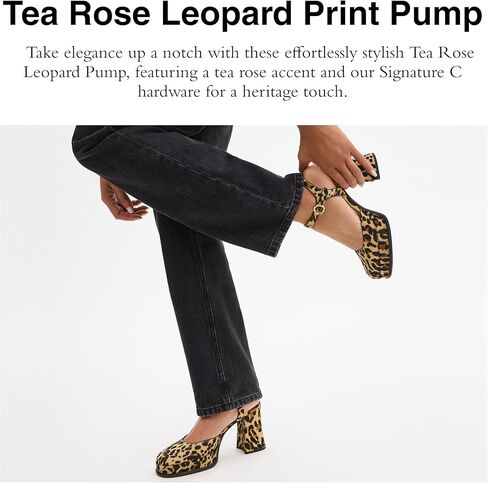 حذاء Tea Rose للسيدات من Coach بطبعة جلد الفهد in Kuwait