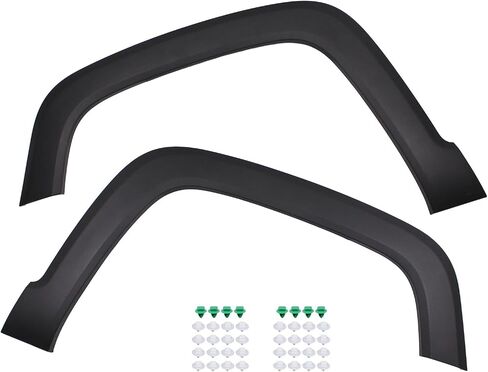 Front Driver and Passenger Side Wheel Fender Flare Molding with Clips for Jeep Renegade 2015-2023 in Saudi Arabia