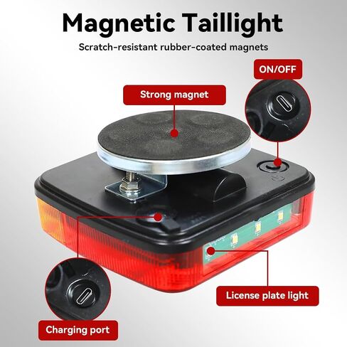 Wireless Trailer Lights Magnetic, 2026 Upgrade Rechargeable Wireless Trailer Tow Lights LED Kit, IP65 Waterproof, 10-Hour Battery Life, 100 FT Signal Synchronization for Towing Truck Camper RV Boat in Saudi Arabia