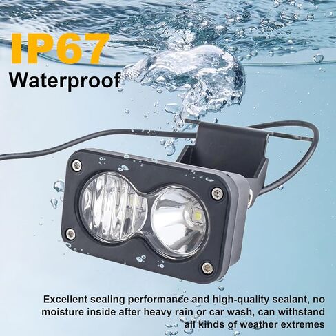 مجموعة مصباح الأمامي 3 بوصة متوافقة مع Sur-Ron Segway X260 و Talaria ، أشرطة أضواء الدراجات النارية مع قوس المصابيح الأمامية ، والتوصيل والتشغيل (الأصفر) in Kuwait