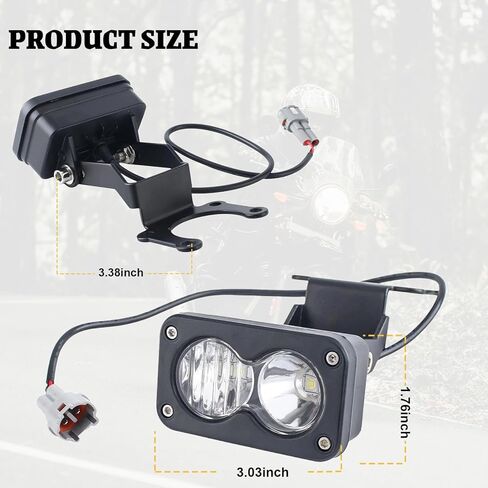 مجموعة مصباح الأمامي 3 بوصة متوافقة مع Sur-Ron Segway X260 و Talaria ، أشرطة أضواء الدراجات النارية مع قوس المصابيح الأمامية ، والتوصيل والتشغيل (الأصفر) in Kuwait