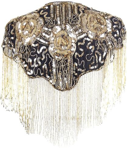 Western F.a.s.h.i.o.n Beaded Sequin Shawl Cape With Rose Design in Saudi Arabia