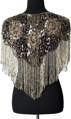 Western F.a.s.h.i.o.n Beaded Sequin Shawl Cape With Rose Design in Saudi Arabia