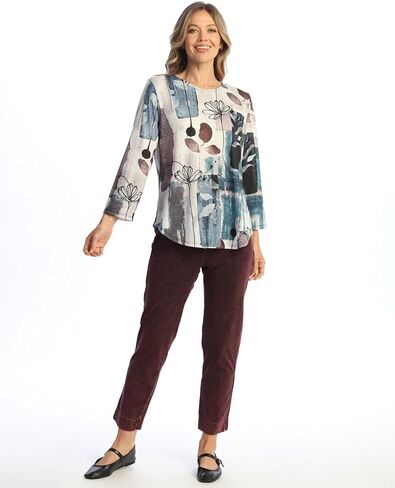 Jess & Jane Round Neck Top with Round Hem - PS8 in Saudi Arabia