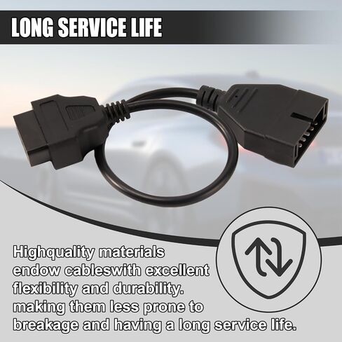 محول obd1 إلى obd2 gm، أداة تمديد تشخيصية لقارئ رمز الكابل التلقائي، obd1 12 دبابيس إلى obd2 16 دبابيس كابل الماسح الضوئي لمقبس السيارة، استبدال موصل الماسح الضوئي التلقائي لمعظم الموديلات in Kuwait