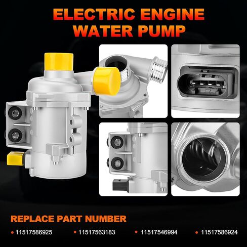 11517586925 مضخة مياه المحرك الكهربائي و11537536655 ترموستات متوافق مع BMW 125i 130i 323i 325xi 328i 330i 325i 523i 525i 530i 630i 730i X1 X3 X5 Z4 استبدال #11517563183 11517546994 11517586924 in Saudi Arabia