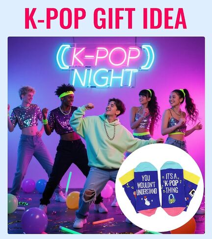 هدايا Kpop لمحبي K-POP، جوارب مضحكة للموسيقى للنساء والفتيات المراهقات in Saudi Arabia