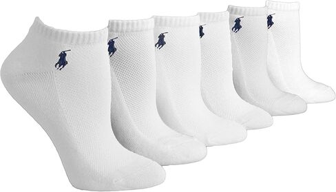 Ralph Lauren Low-Cut Sport Socks 6-Pack, One Size, Black Assorted in Saudi Arabia