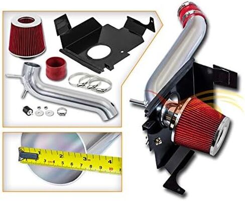 Cold Air Intake System with Heat Shield Kit + Filter Combo RED Compatible For 05-08 Magnum / 06-10 Charger / 08-10 Challenger / 05-10 Chrysler 300 3.5L V6 in Saudi Arabia