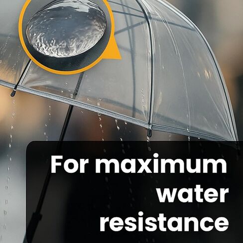 مظلة شفافة قابلة للطي من RAIN GUARD | حجم سفر صغير، يفتح يدويًا بإطار قوي | مظلة 41 بوصة، 9.5 بوصة مطوية | مظلة مطر شفافة للبالغين والمراهقين in Saudi Arabia