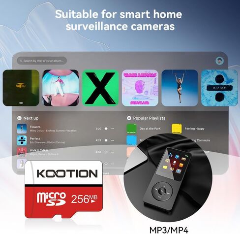 KOOTION بطاقات Micro SD بسعة 32 جيجابايت، 10 عبوات، بطاقة ذاكرة فلاش UHS-1 TF، U1، بطاقة microSDHC من الفئة 10 مع محول in Kuwait