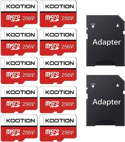 KOOTION بطاقات Micro SD بسعة 32 جيجابايت، 10 عبوات، بطاقة ذاكرة فلاش UHS-1 TF، U1، بطاقة microSDHC من الفئة 10 مع محول in Kuwait