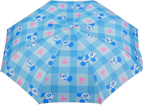 Concept One Disney Mickey Mouse Adult Rain Umbrella, Automatic Folding, Compact, Lightweight, Packable for Travel, 39 Inch Arc, Blue in Saudi Arabia