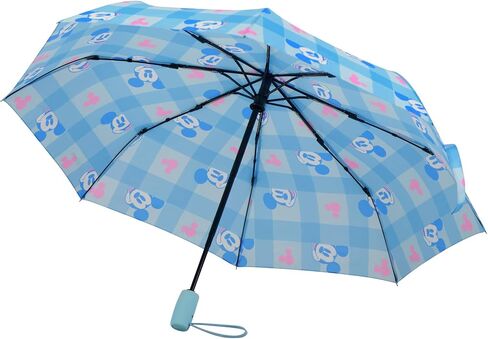 Concept One Disney Mickey Mouse Adult Rain Umbrella, Automatic Folding, Compact, Lightweight, Packable for Travel, 39 Inch Arc, Blue in Saudi Arabia