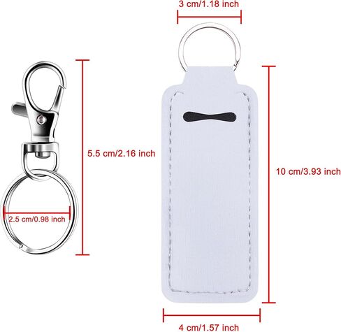 Duufin 20 Pieces Chapstick Keychain Holder Lip Balm Holder Lipstick Holder with 20 Pieces Metal Clip Cords for Purse Backpack in Saudi Arabia