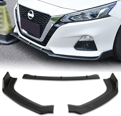 Q1-TECH, 9-Piece Front Bumper Lip & Side Skirt Extensions Diffuser Compatible with 2019 2020 2021 2022 Nissan Altima Sedan/4DR Only, Front Lip Spoiler Air Chin Body Splitter ABS (Painted Black) in Saudi Arabia
